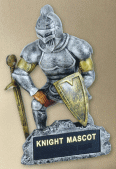 6 inch tall Knight school team mascot statue